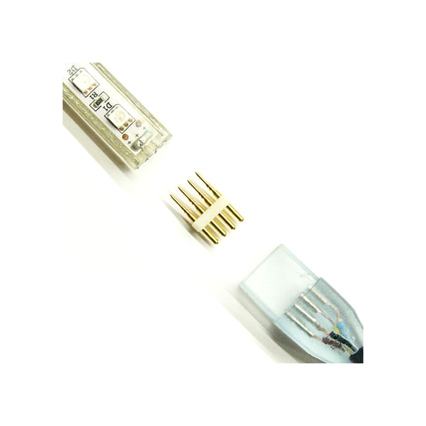 Conector 2 PIN Tira LED Monocolor 220V SMD5050 - Warelec