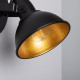 Lámpara de Pared Orientable Aluminio 1 Foco Emer Negro
