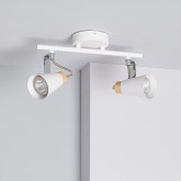 Lámpara de techo lineal direccionable DEMÉTER 2 focos WHITE