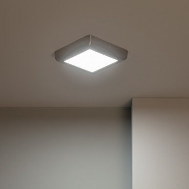 Plafón LED 12W Cuadrado Metal 180x180 mm Design Silver 